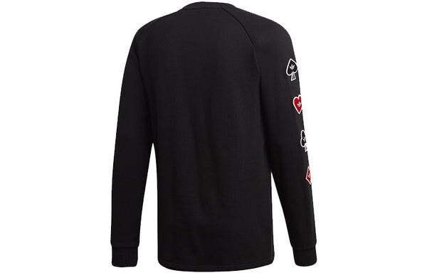 Толстовка originals valentine's card sweatshirt for men black Adidas, черный — фото 2