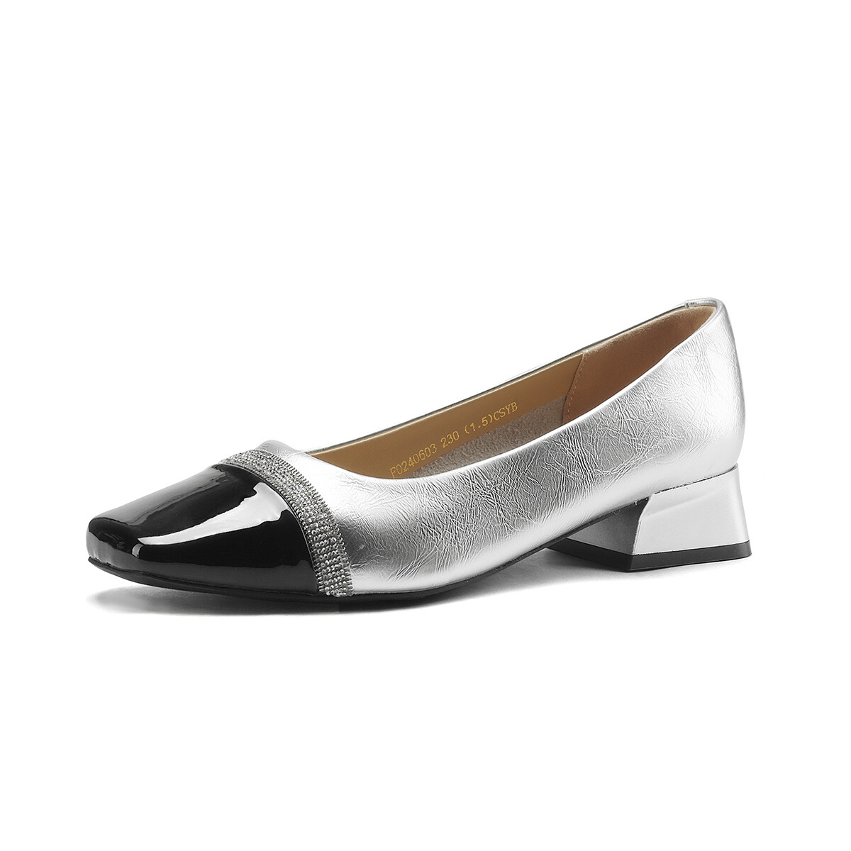 

Туфли женские повседневные Women's Casual Shoes Women's Foxer, цвет Silver/Black
