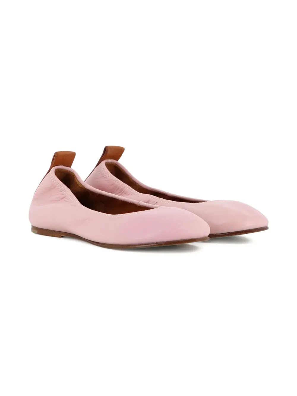 Балетки с логотипом Lanvin Enfant, розовый