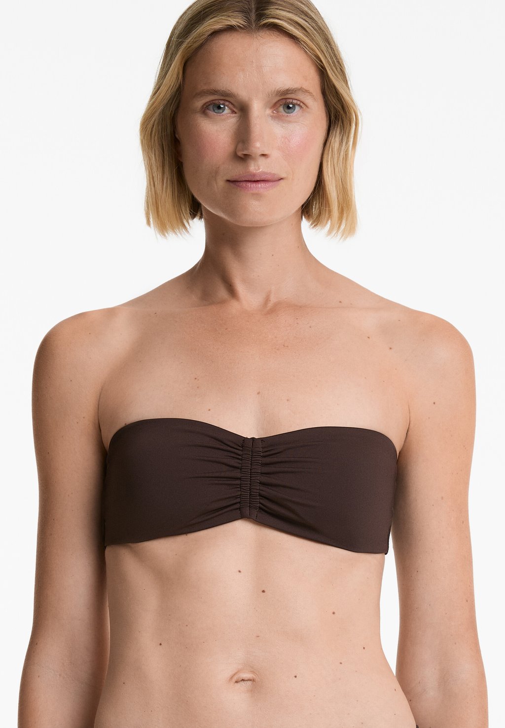 

Верх бикини BRAID BANDEAU OYSHO, темно-коричневый