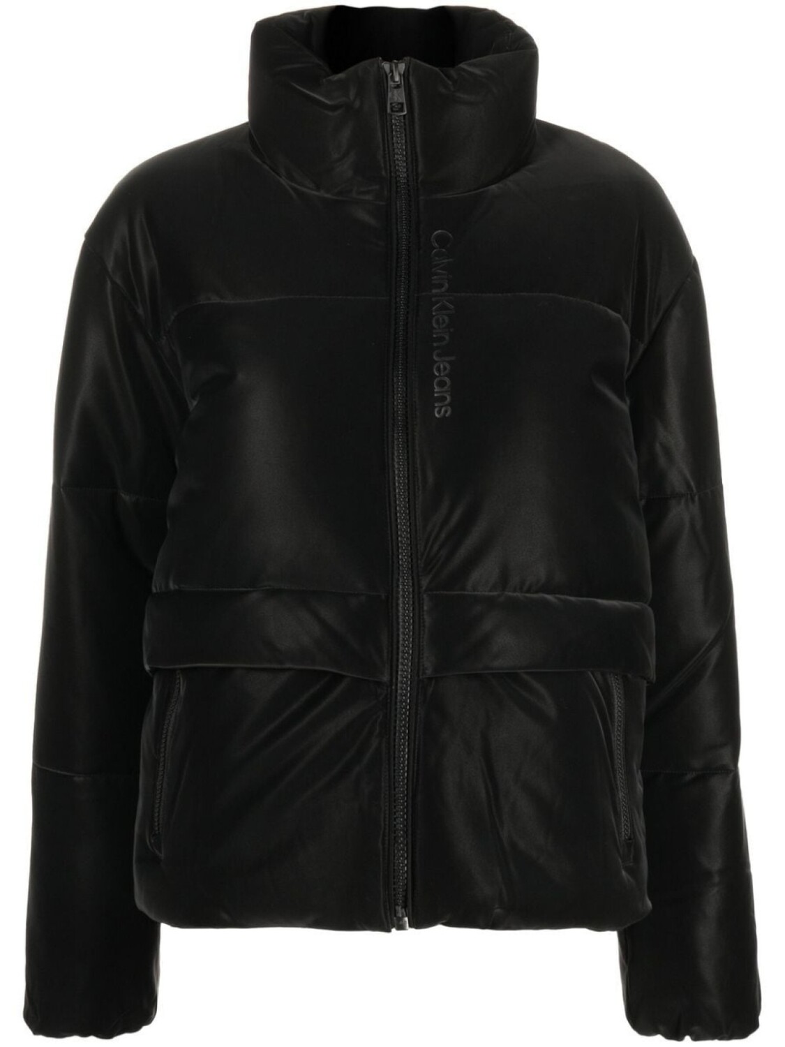 

Calvin Klein Jeans куртка с воротником-воронкой и логотипом, черный