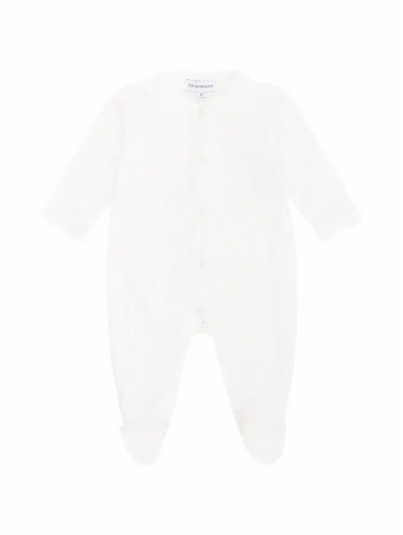 

Хлопковое боди с монограммой EMPORIO ARMANI, белый