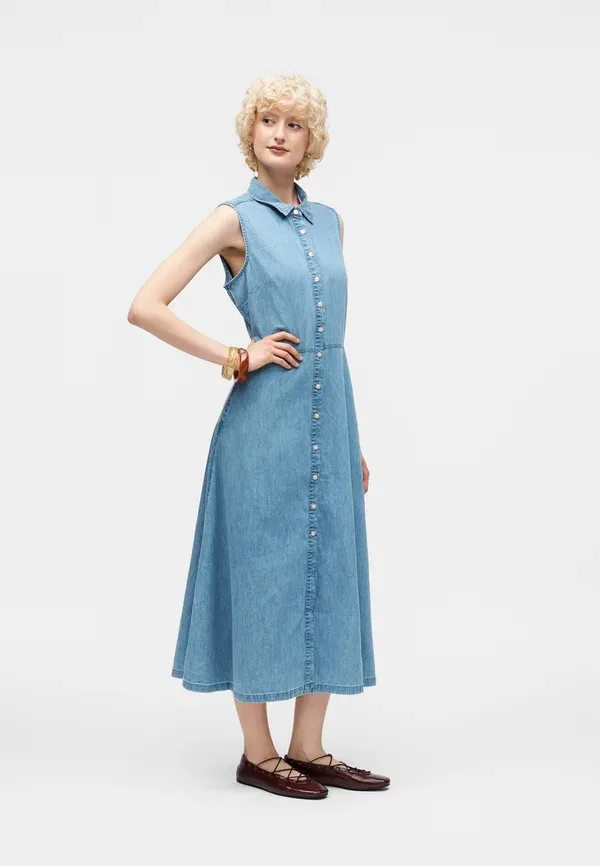 Платье-рубашка Gap, medium wash, средняя стирка — фото 2
