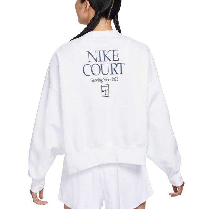 Nike Толстовка Court Heritage женская белая — фото 3