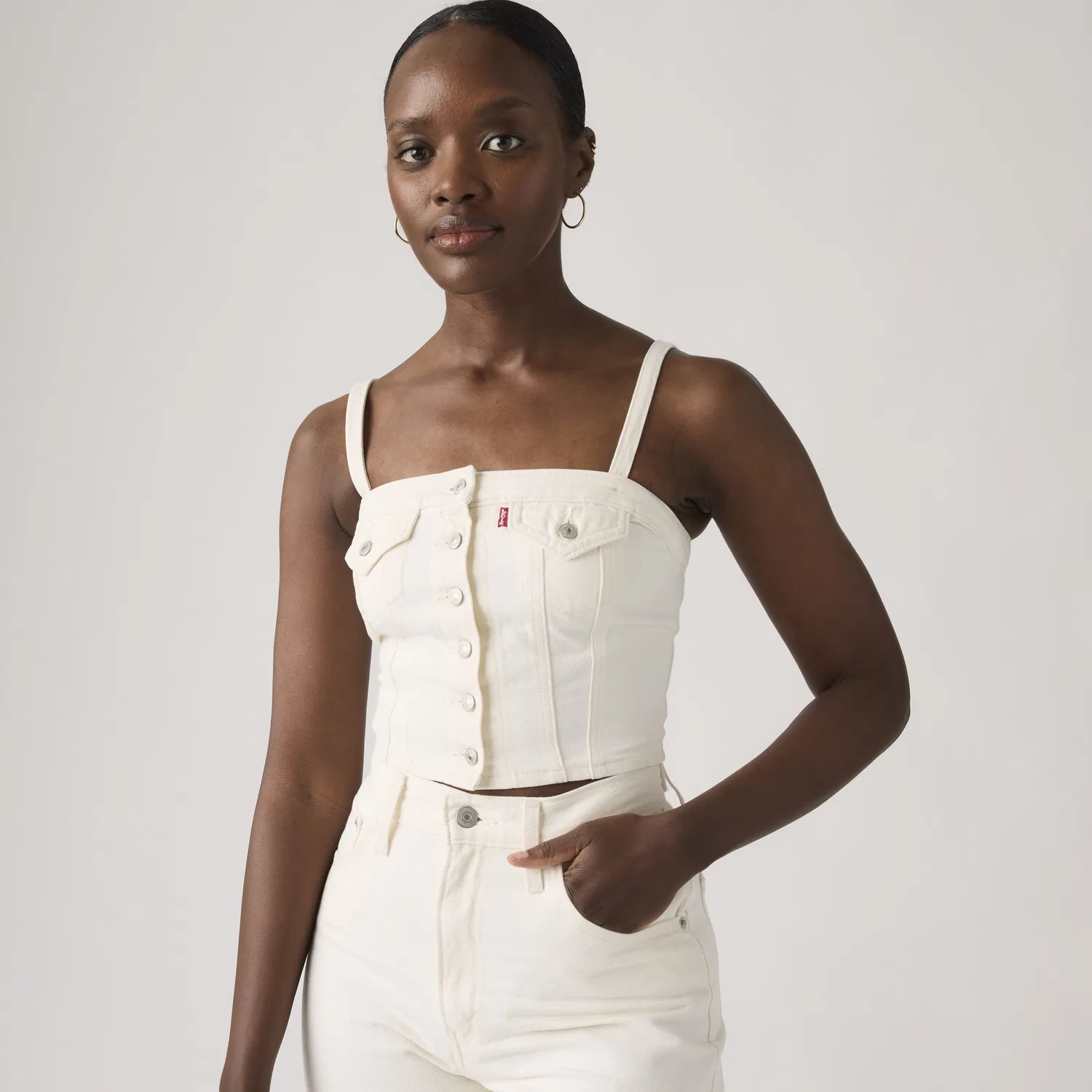 Джинсовый топ-бандо Levi's, White