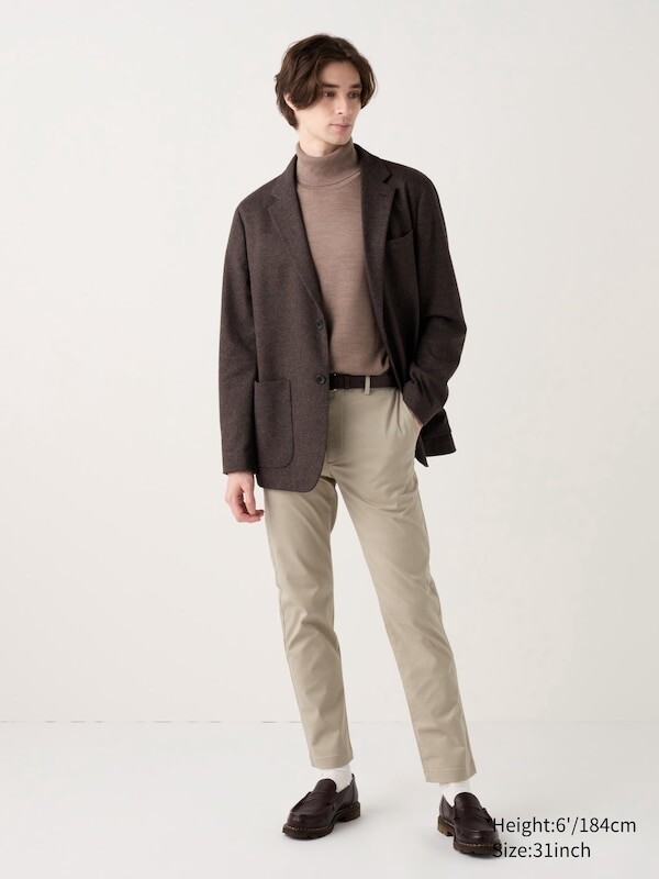 

Облегающие брюки-чинос короткие Uniqlo, бежевый