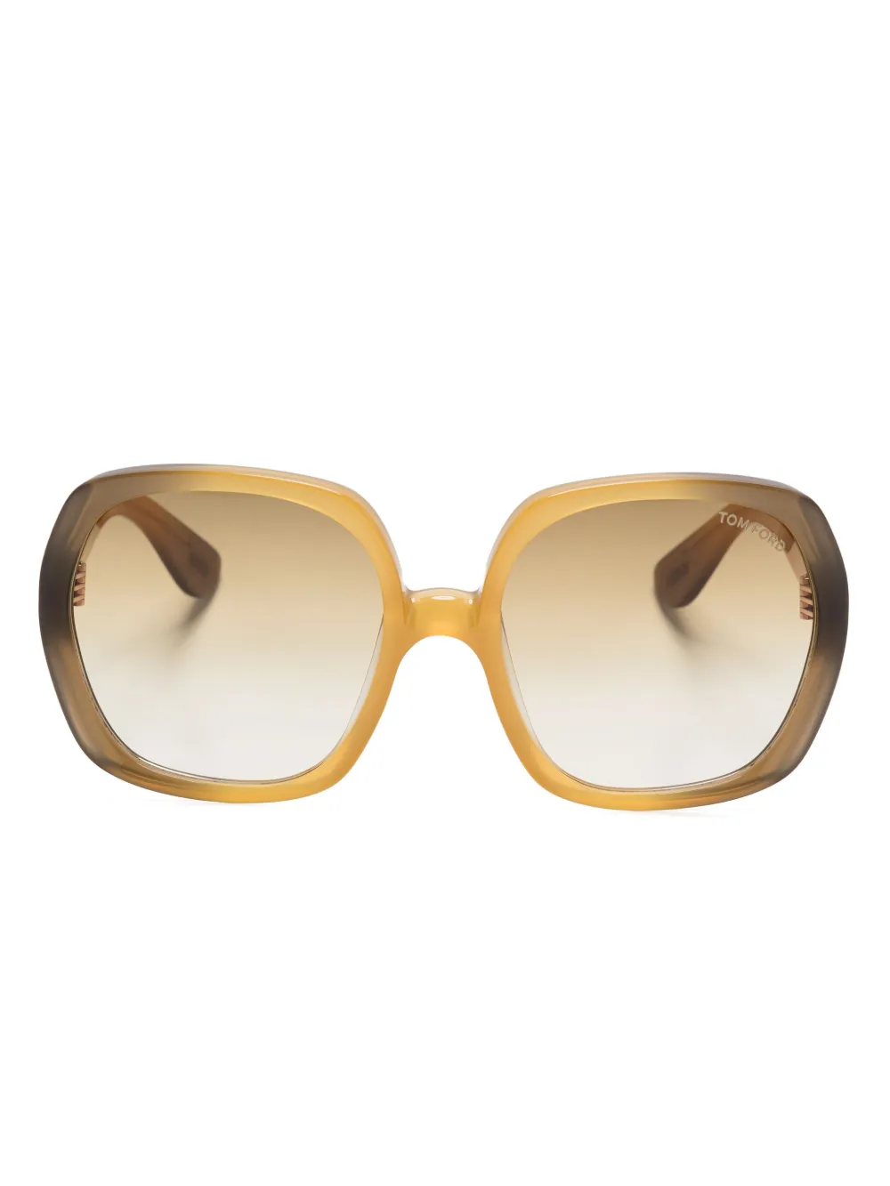 

Солнцезащитные очки в массивной оправе TOM FORD Eyewear, коричневый
