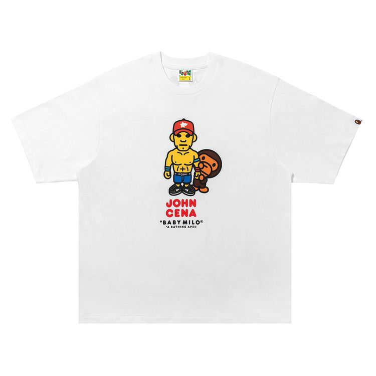 

Футболка BAPE x WWE John Cena Baby Milo Relaxed Fit Tee, белый
