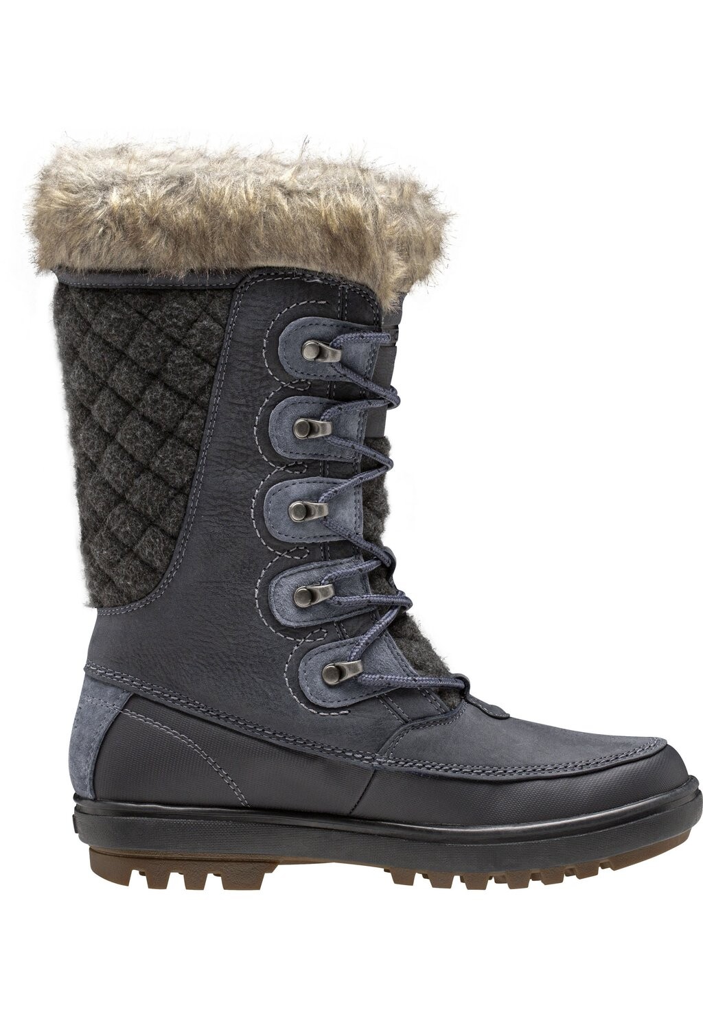 Зимние ботинки женские Helly Hansen Garibaldi высокие стеганые, серый/синий — фото 2