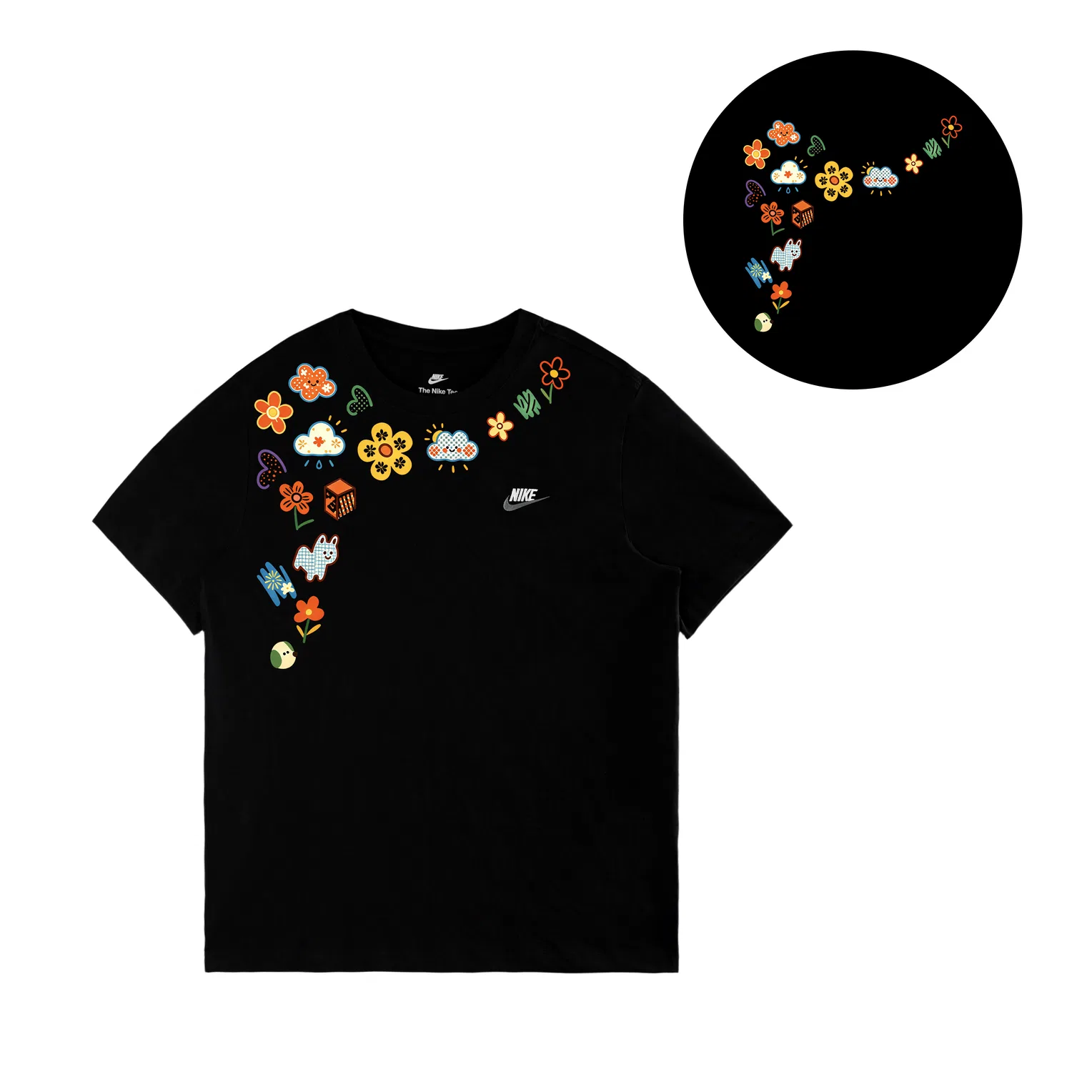 Футболка Nike Sportswear Club с коротким рукавом, черный/белый/темно-серый — фото 3