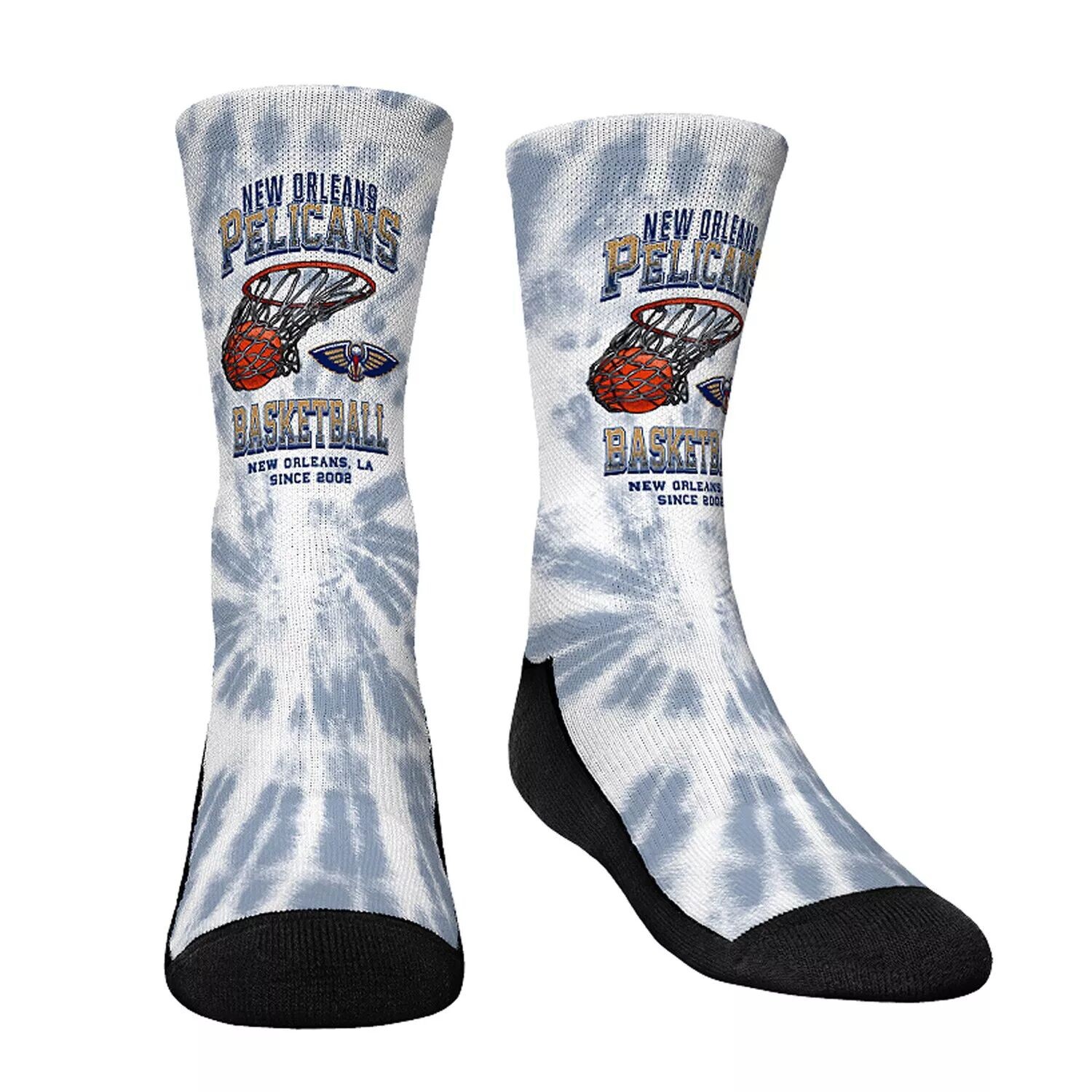 

Молодежные носки Rock Em Носки New Orleans Pelicans Vintage Hoop Crew Socks Unbranded
