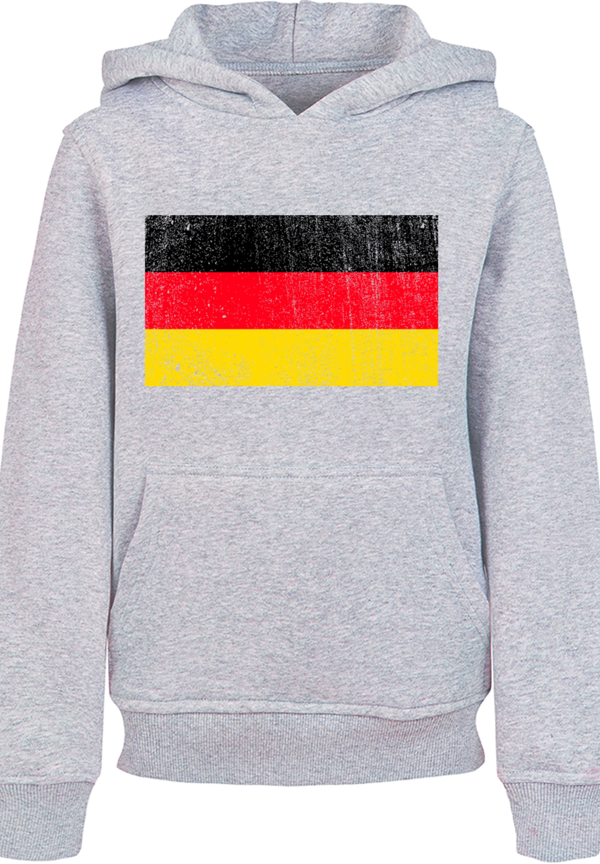 

Пуловер F4NT4STIC Hoodie Germany Deutschland Flagge distressed, цвет grau meliert