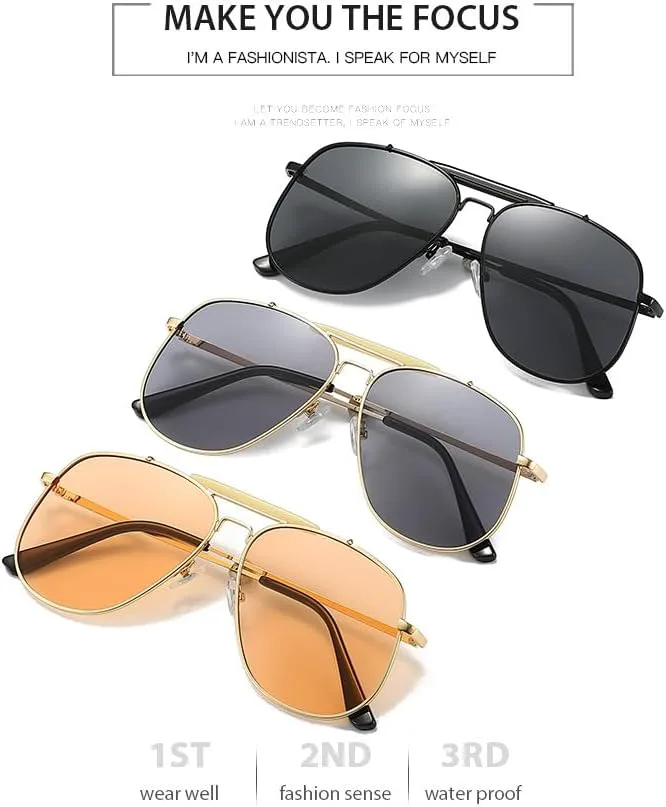 

Модные солнцезащитные очки-пилот bullabulling для женщин и мужчин, классические очки-пилот с золотой металлической оправой и защитой от УФ-излучения, Gray