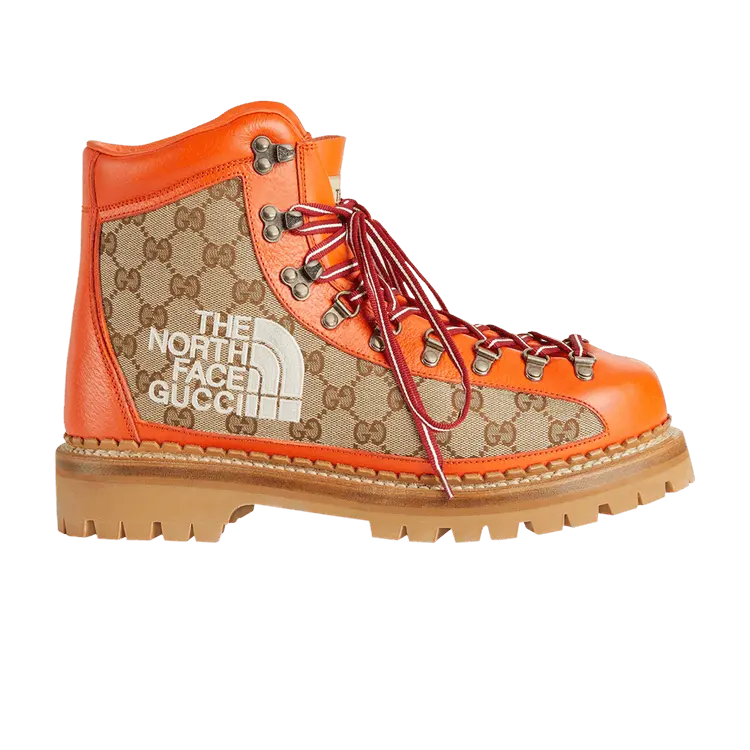 

Ботинки The North Face x Gucci Lace Up Boot 'Beige Orange Monogram', оранжевый