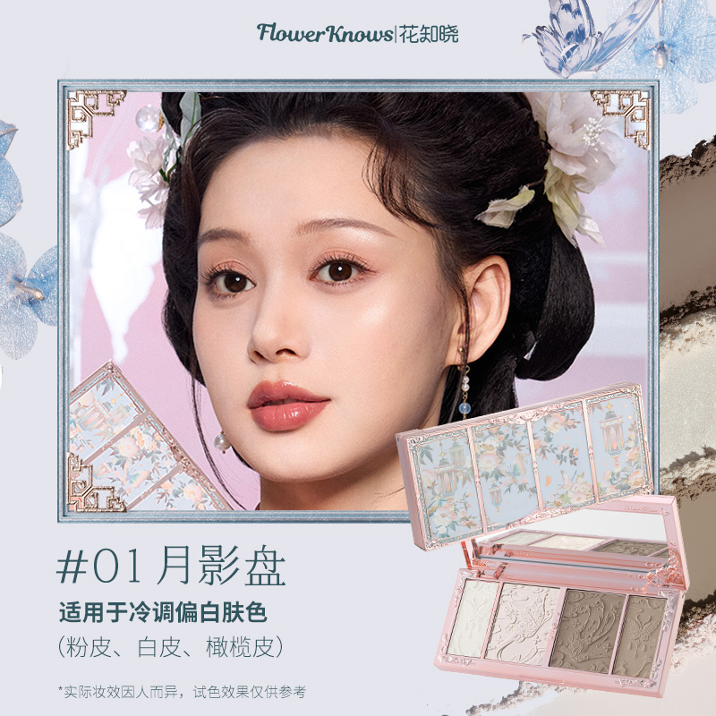 Палитра для контуринга и хайлайтинга Butterfly Cloud Shoulder Collection Relief Flower Knows, 01 moonlit palette — фото 3