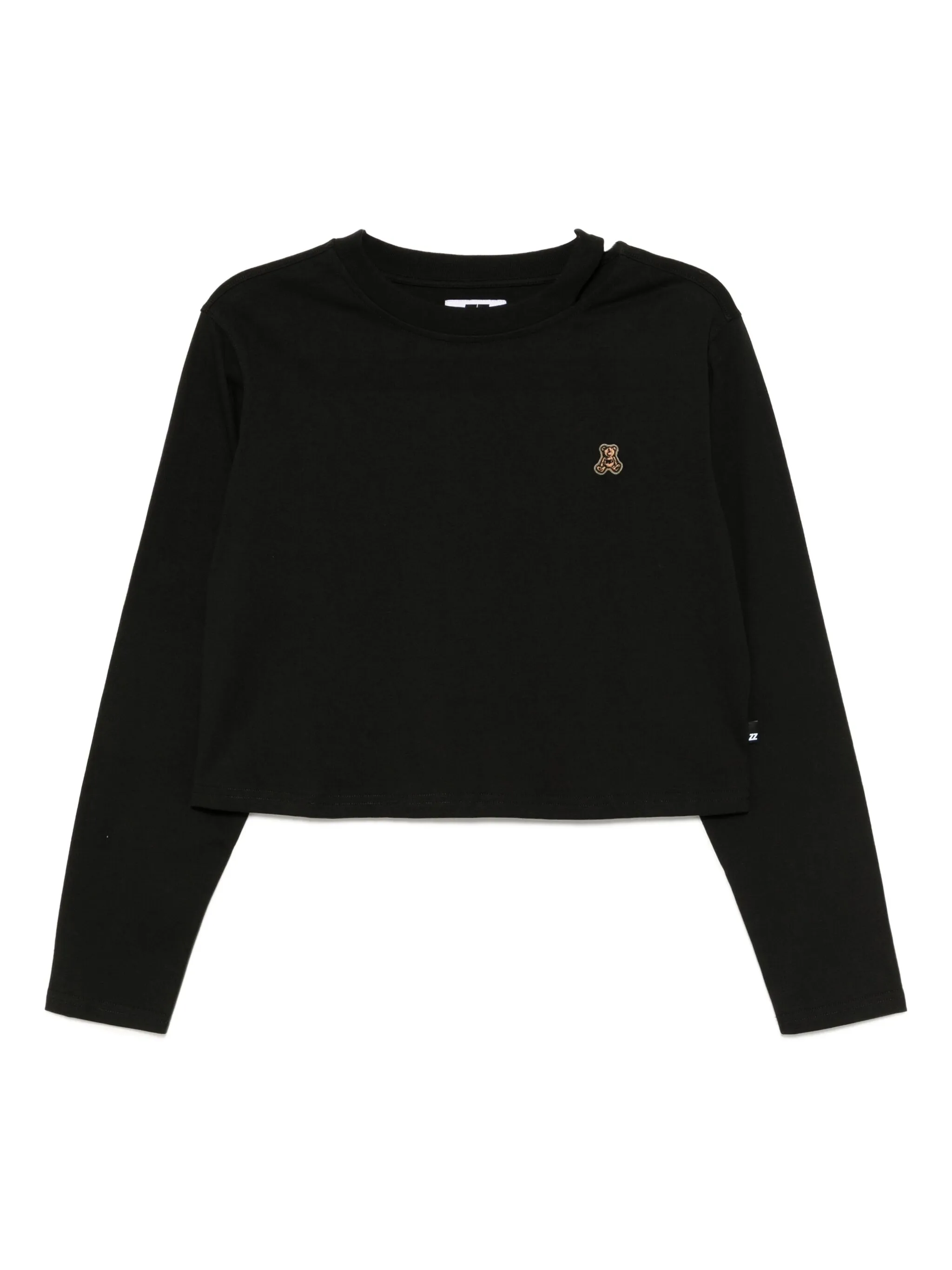 

Футболка с вышивкой и вырезами Izzue, черный