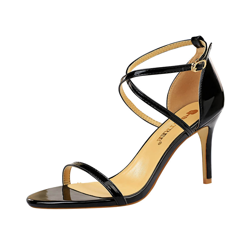 QITUMAUL Сандалии на бретельках 8 см женские красные, цвет Red[Heel Height 8cm] — фото 4