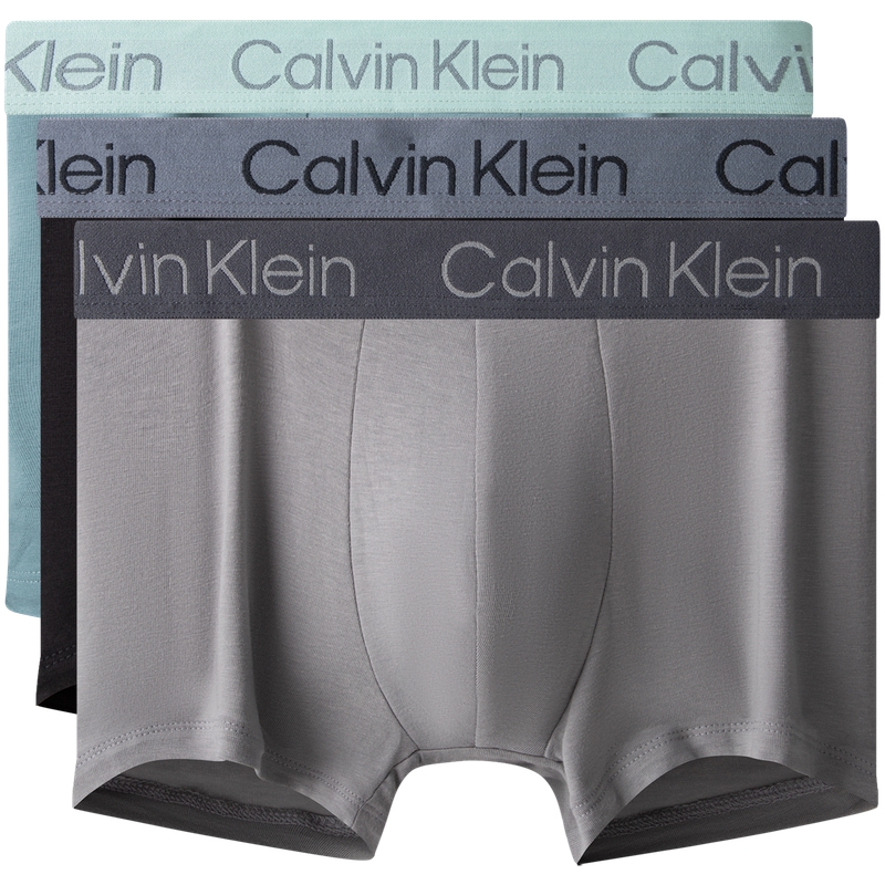 Мужские трусы 3 штуки Calvin Klein, s62-space черный/charcoal серый/sage зеленый