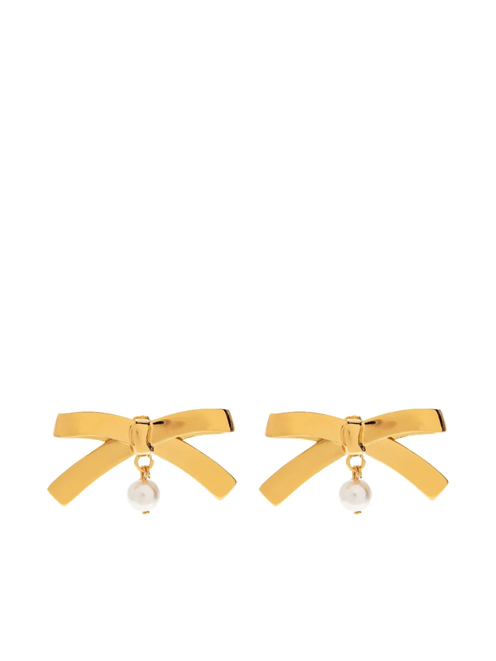 

Серьги с жемчужным украшением в форме банта Moschino, золотой