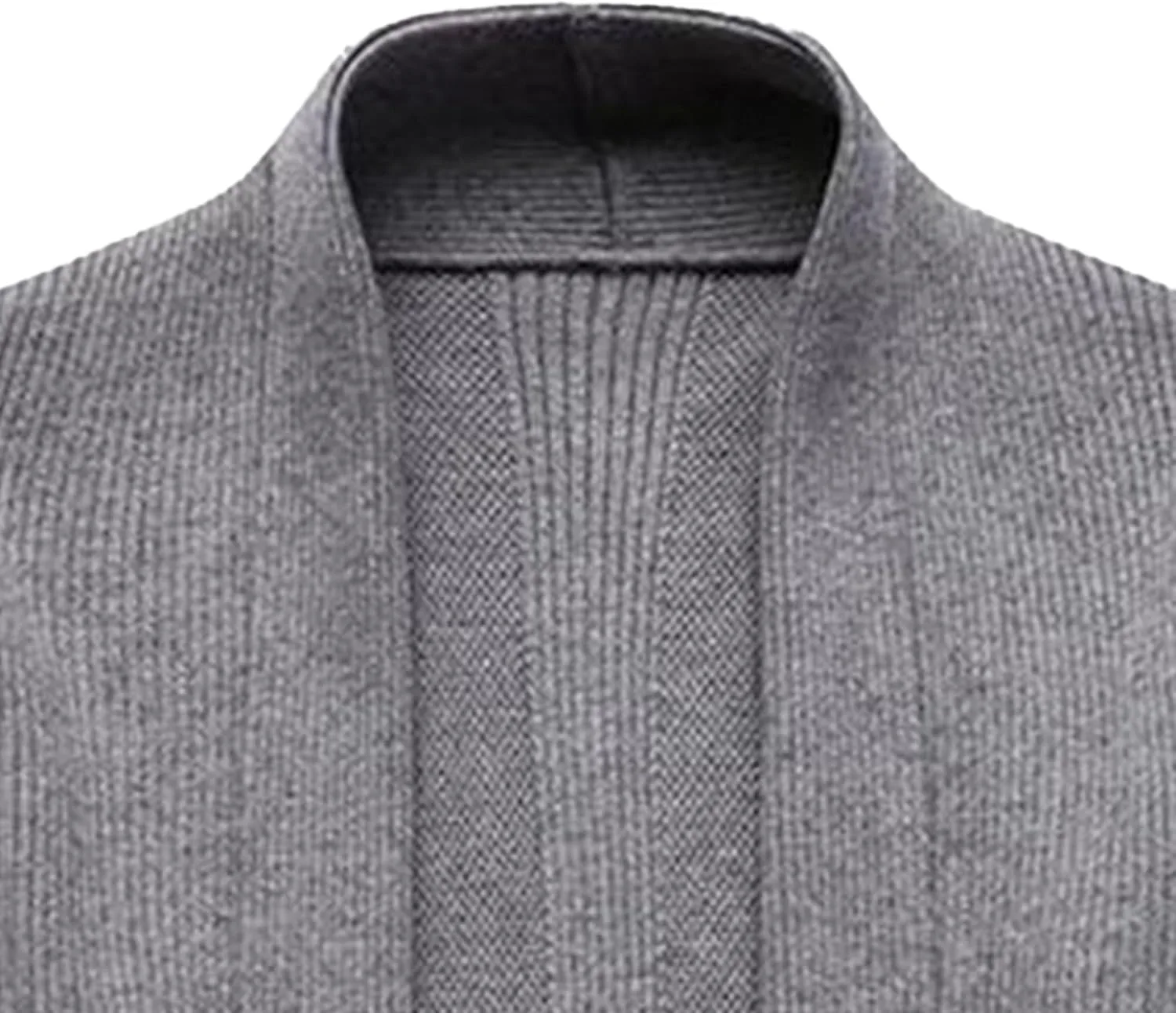 Мужской кардиган с открытой планкой slim fit — фото 4