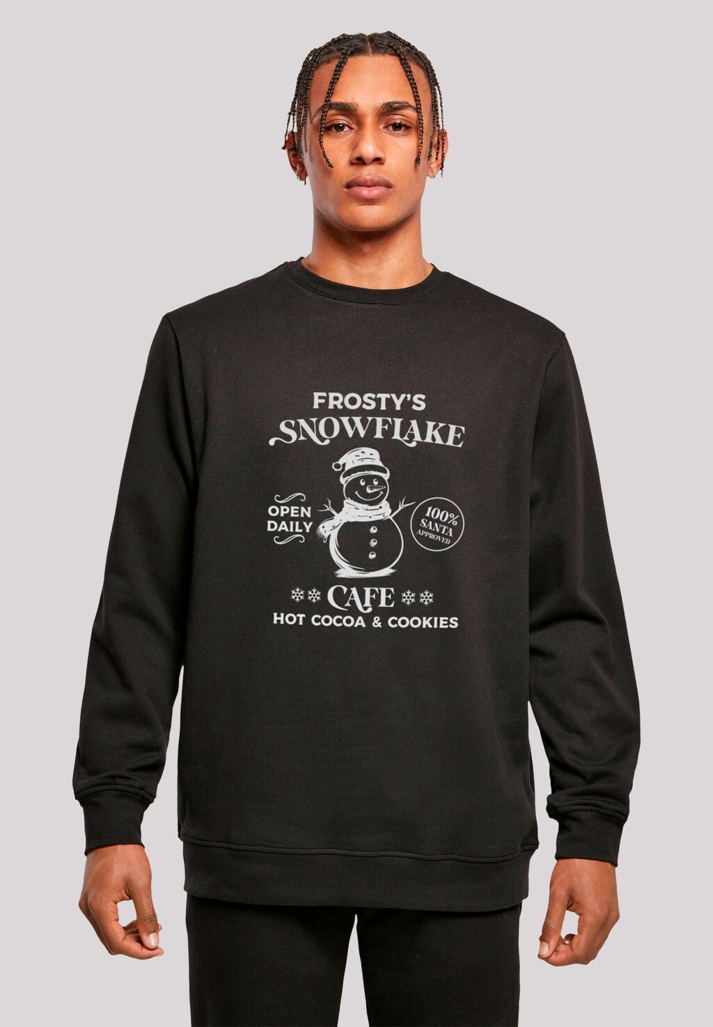 

Толстовка FROSTYS SNOWFLAKE CAFE RETRO WEIHNACHTEN SIGN F4NT4STIC, черный