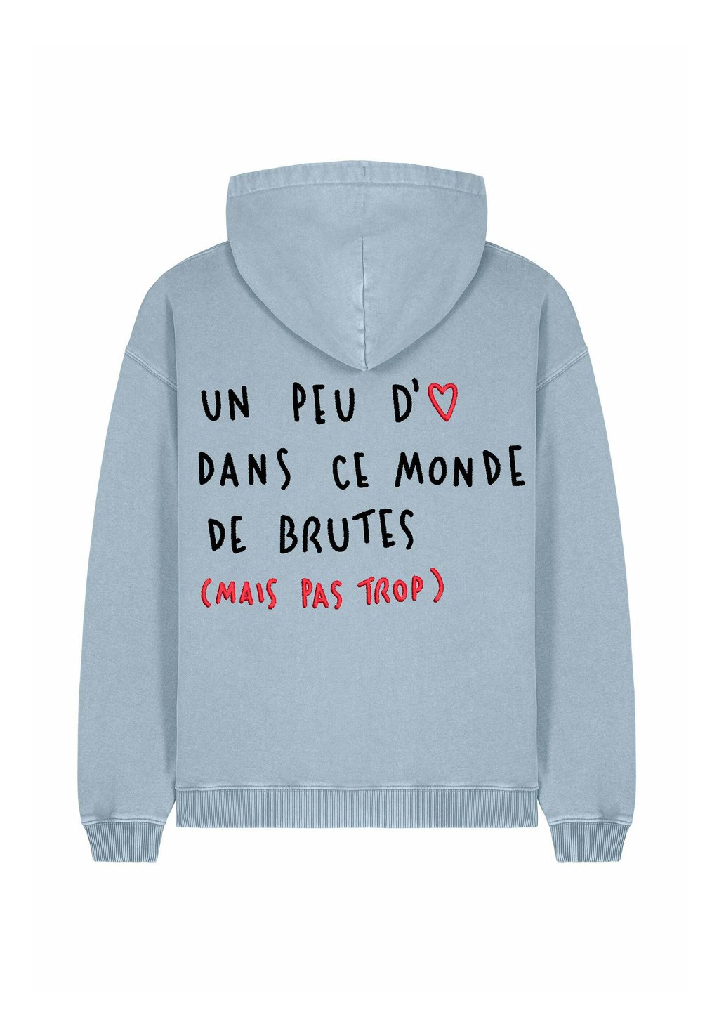 

Толстовка BRUTE BACK EMBROIDERY UNISEX VINTAGE - Hoodie Mira Paris, сине-серый