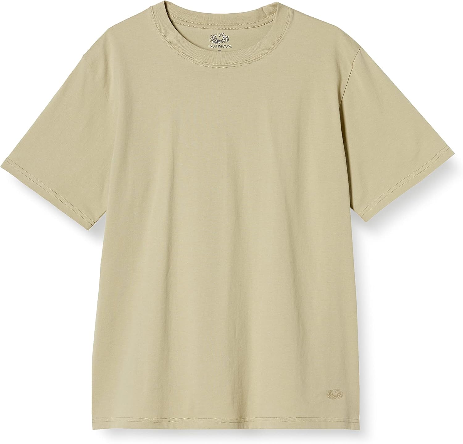 

Футболка Fruit of the Loom для мужчин и женщин, однотонная, плотная, 100% хлопок, короткий рукав, трикотажная, дышащая, летняя, унисекс, бежевый