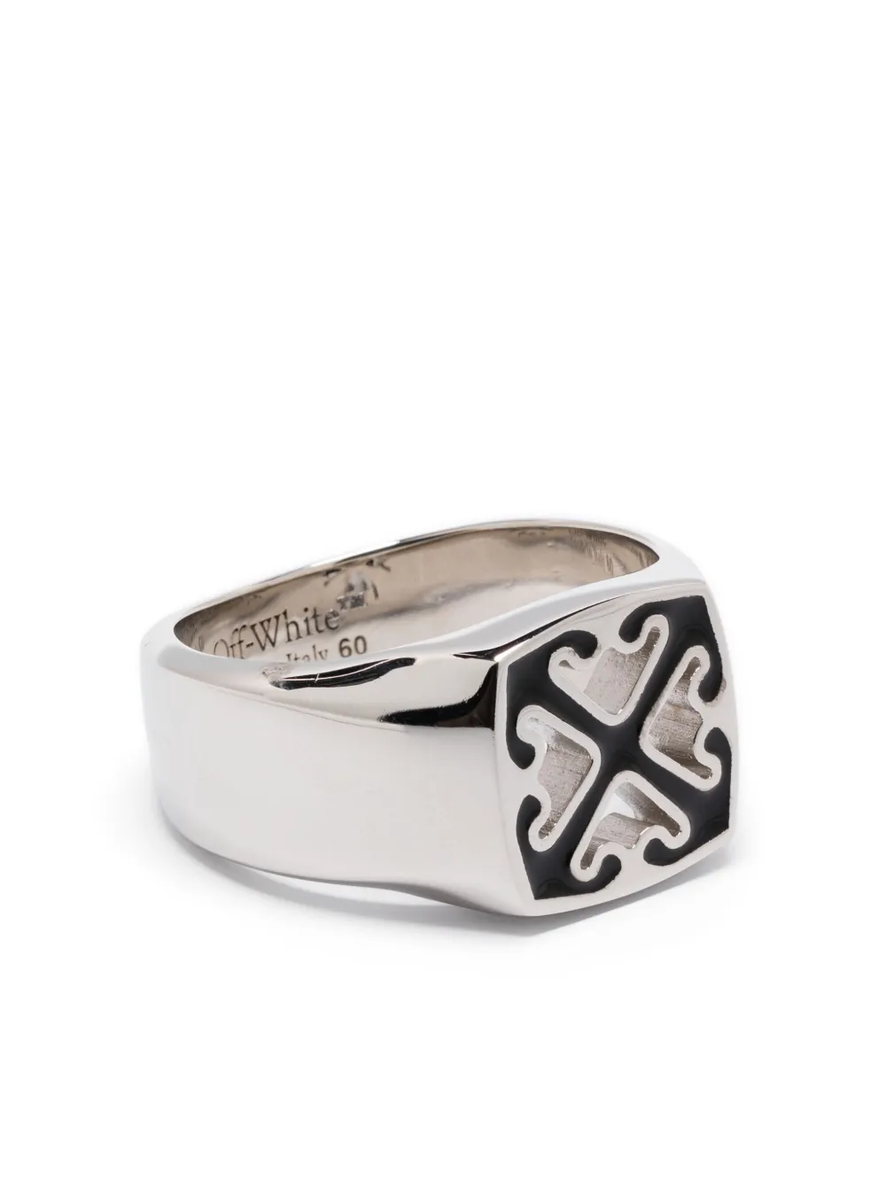 

Кольцо Enamel Arrow OFF-WHITE, серебяный