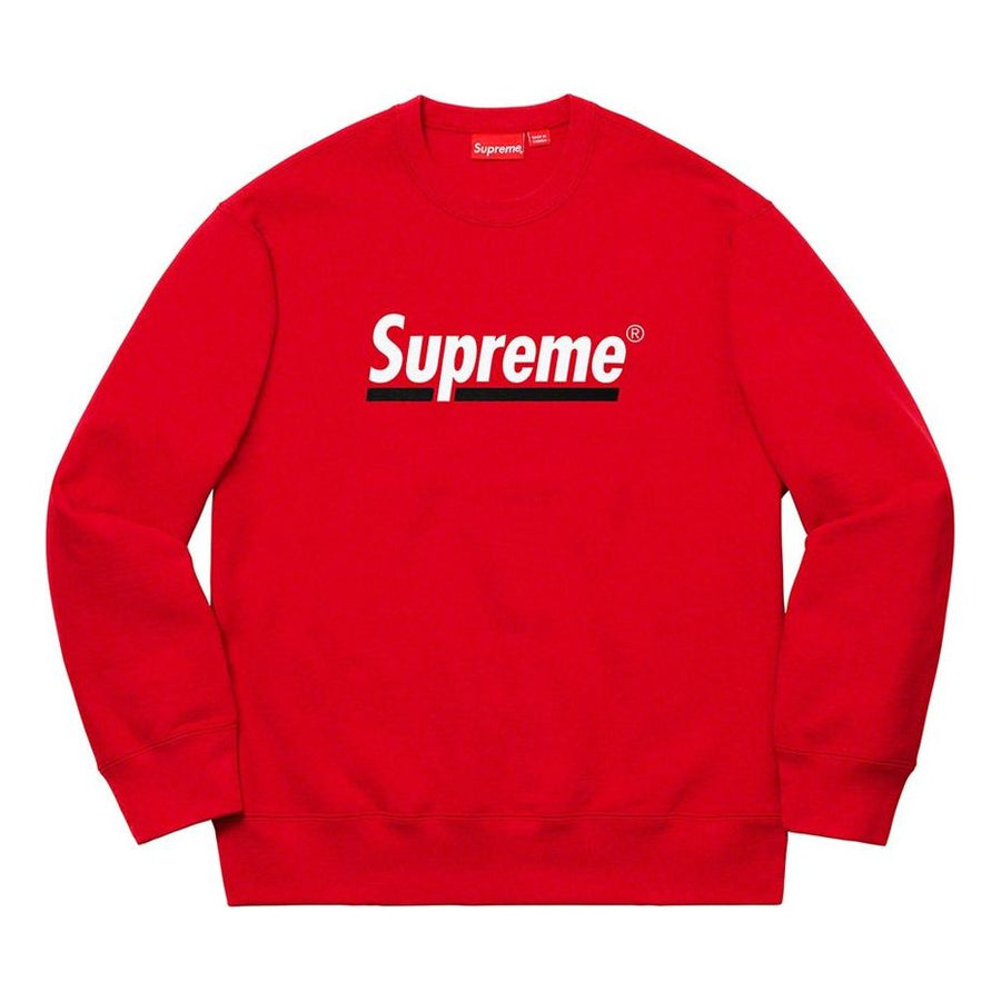 

Худи Supreme SS20 Week 2 Underline Crewneck logo Round Neck Pullover Unisex Red, красный