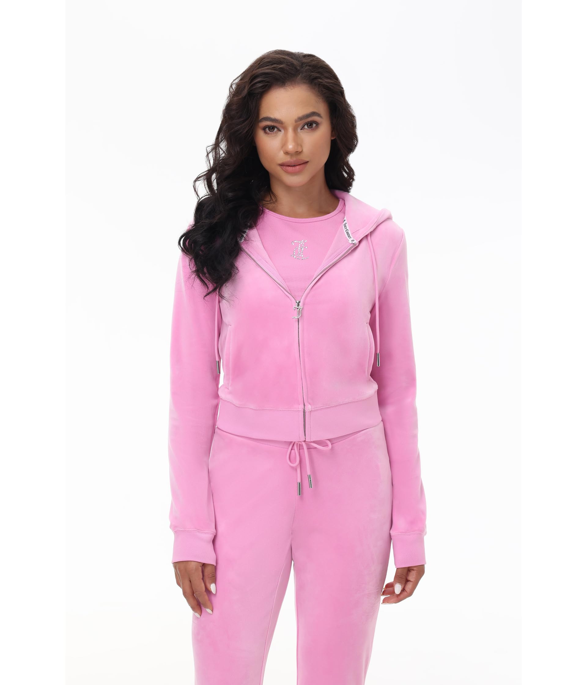 

Худи Juicy Couture Luxe Velour Juicy Hoodie With Back Bling, Fanciful