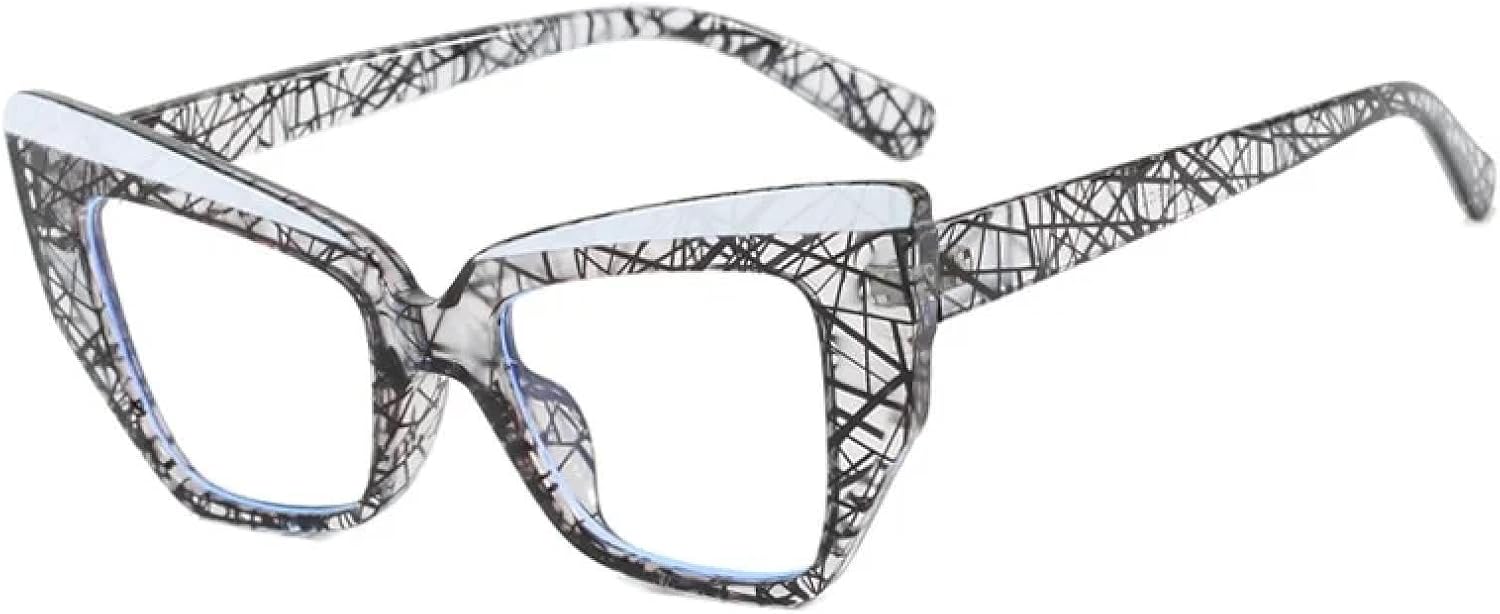 

Солнцезащитные очки с защитой от УФ-излучения UV400 | Оправа «кошачий глаз» Tr90 | Для женщин и мужчин, для занятий спортом на открытом воздухе и вождения DSVIGF, Transparent Black