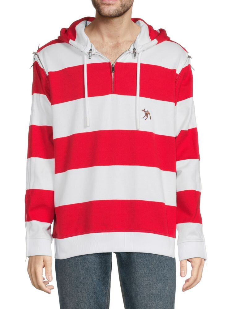 

Полосатая толстовка на молнии Burberry, цвет Red White