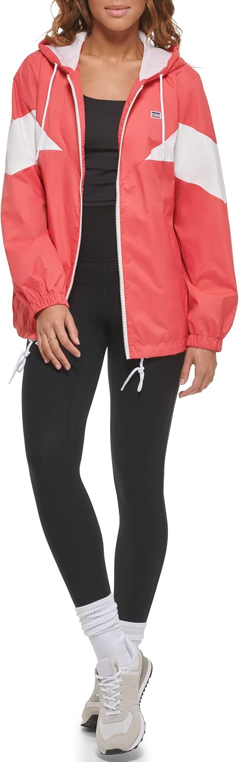 Женская нейлоновая ветровка Levi's с цветными блоками, Coral Combo — фото 3