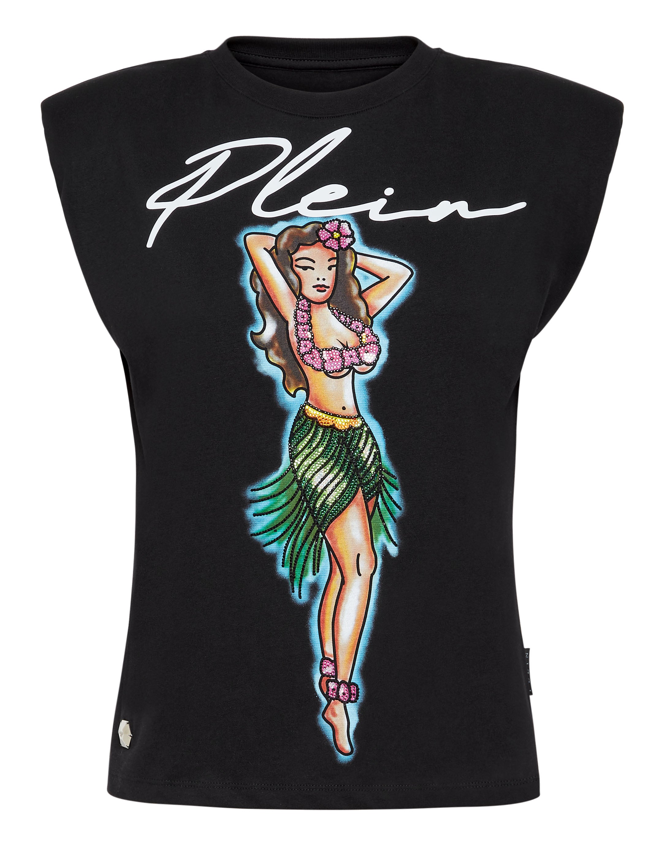 

Майка с подплечниками Hawaii PHILIPP PLEIN, черный