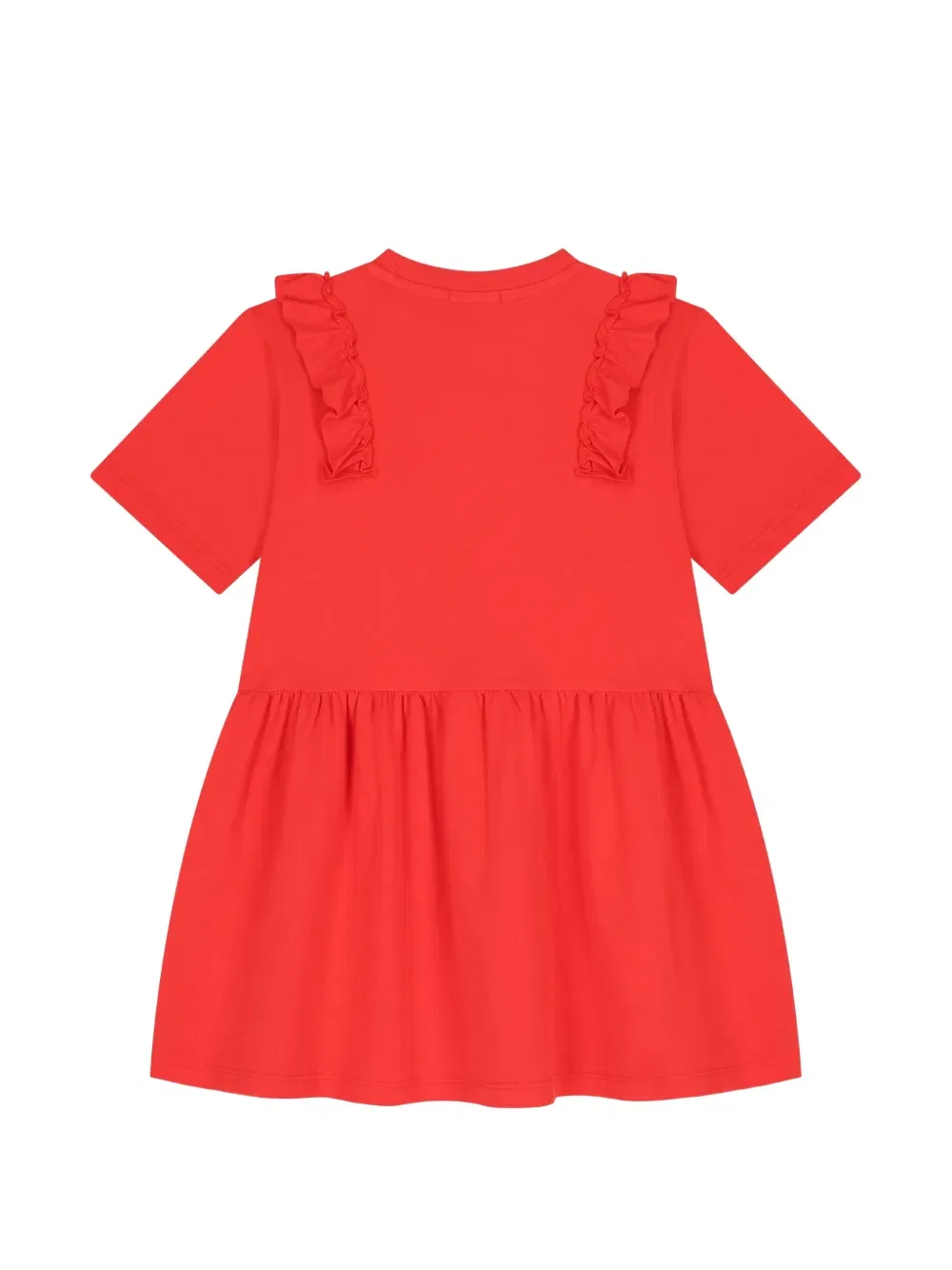 Платье с оборками и графическим принтом Escada Kids, красный — фото 2