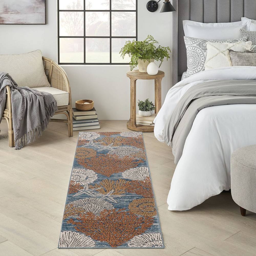 

Nourison Pompeii Морской коврик для дома RugMarketPlace, цвет Blue Multicolor