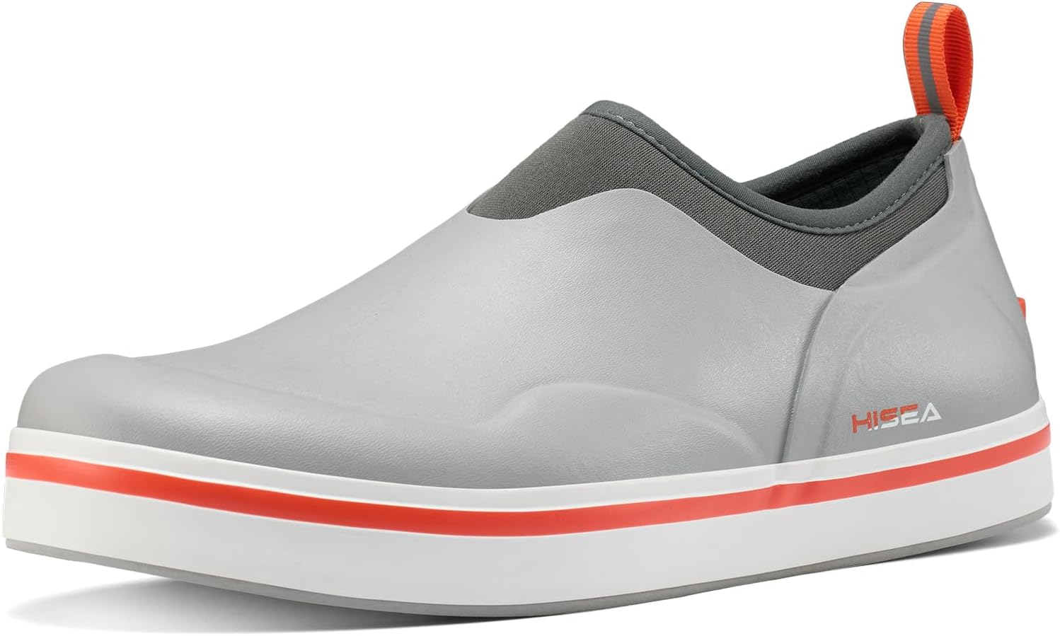 

Мужские дождевые ботинки HISEA для палубы, водонепроницаемые резиновые садовые туфли из неопрена для ухода за газоном, садоводства и фермерских работ, серый