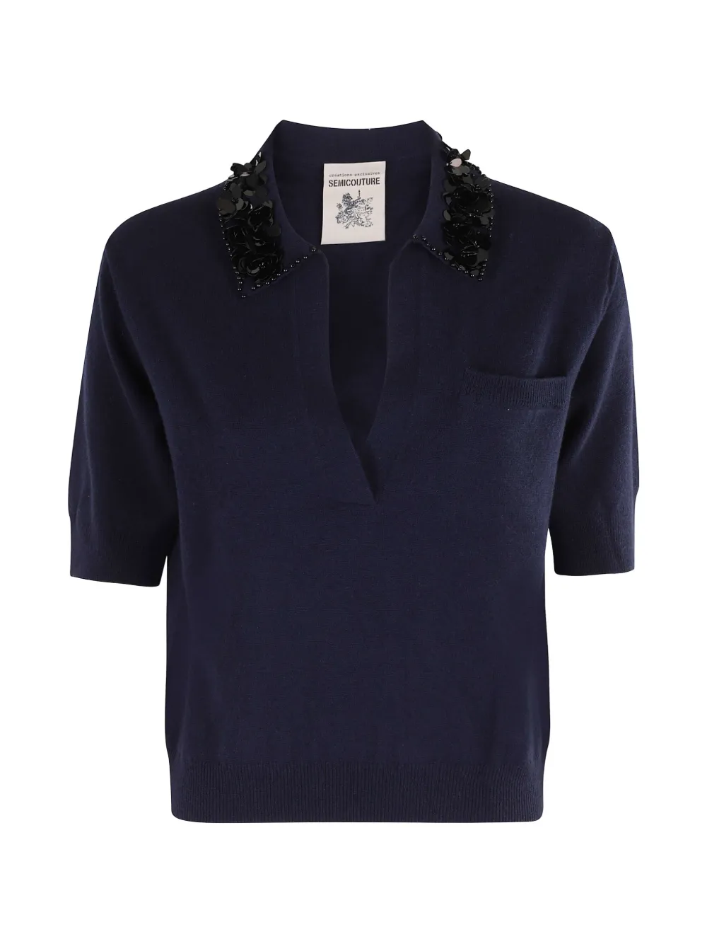 

Футболка giulia с v-образным вырезом Semicouture, синий