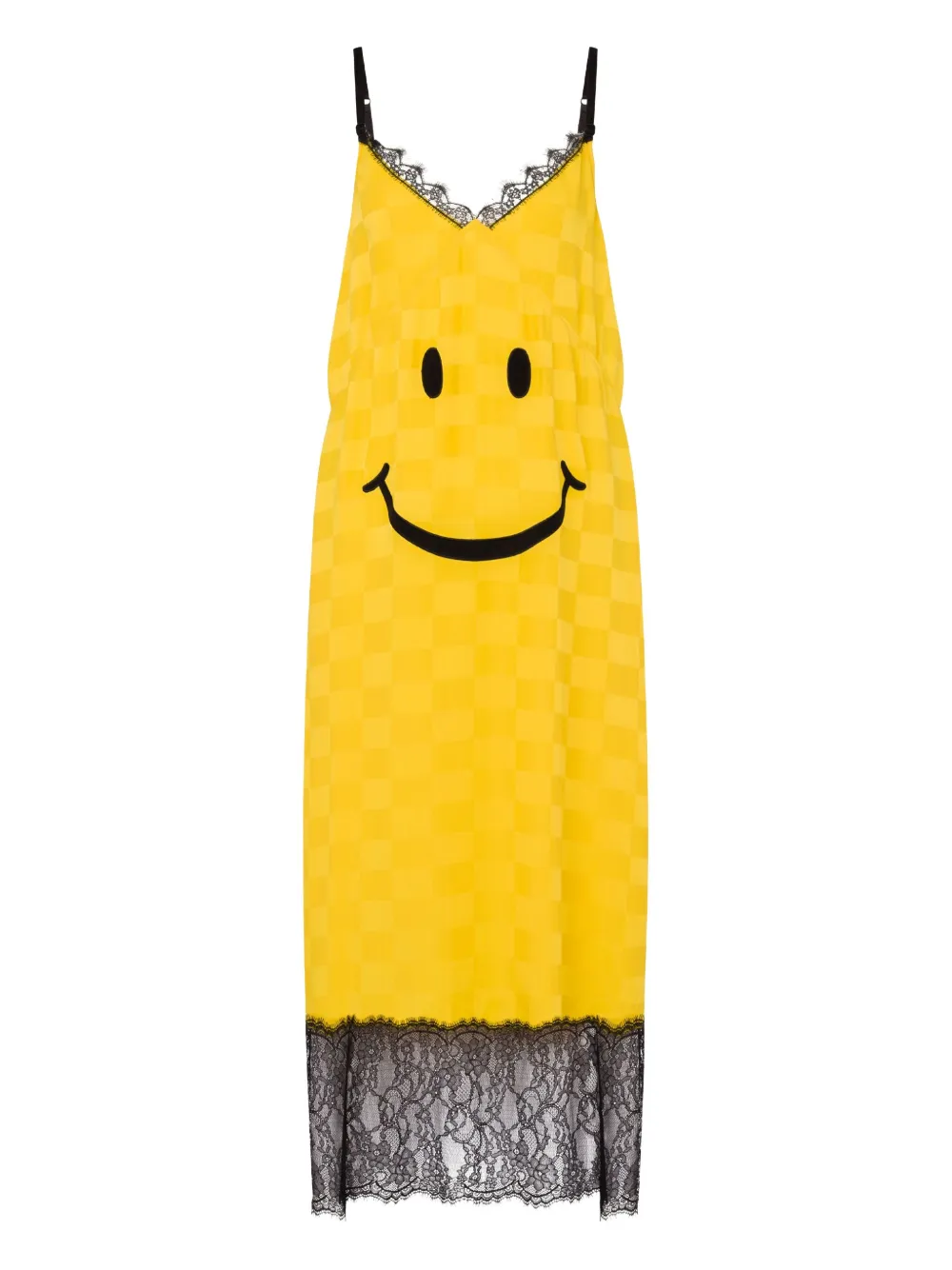 

Платье миди Smiley с кружевом Moschino, желтый