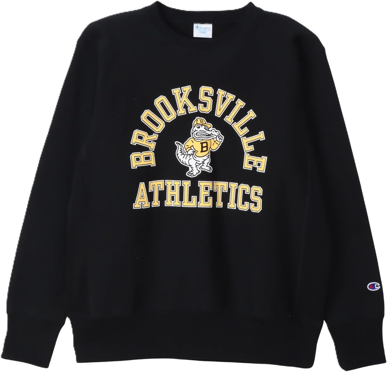 

Мужская толстовка Champion с длинным рукавом, плотность ткани 11,5 унций, свободного кроя, с графическим принтом, с круглым вырезом REVERSE WEAVE(R) C3-C027, черный