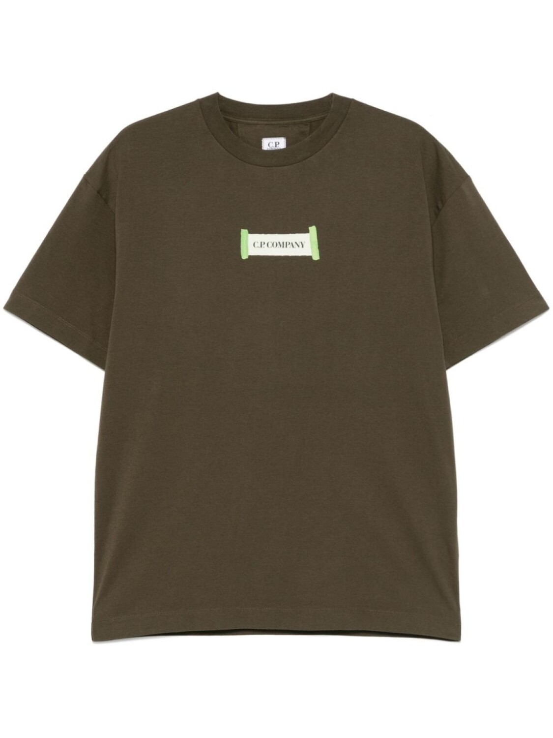 

C.P. Company футболка с логотипом, зеленый