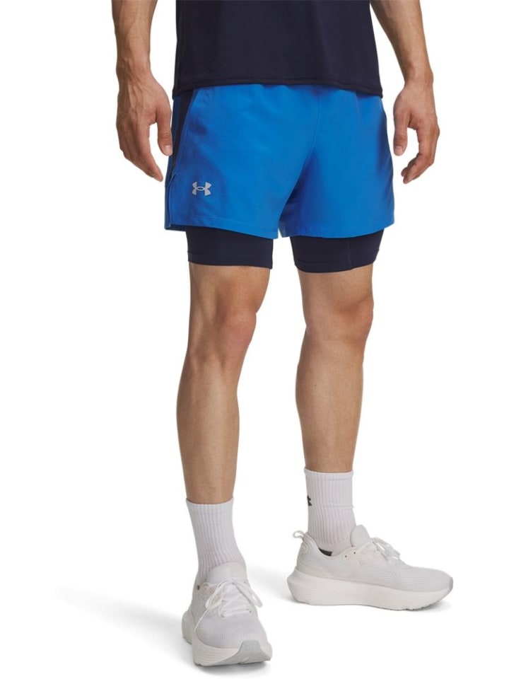 

Under Armour Спортивные шорты "Launch 5" 2-в-1, синие