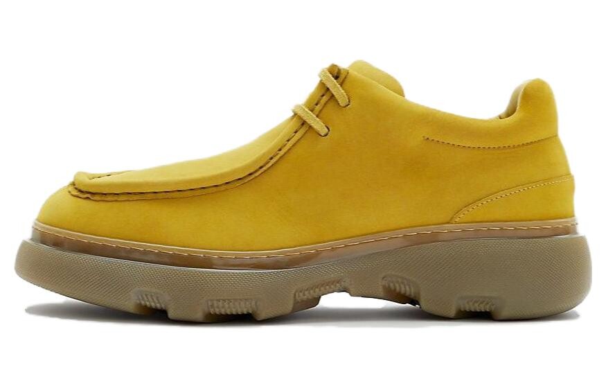 Ботинки-дерби Burberry Nutbuck Creeper Leather, желтый