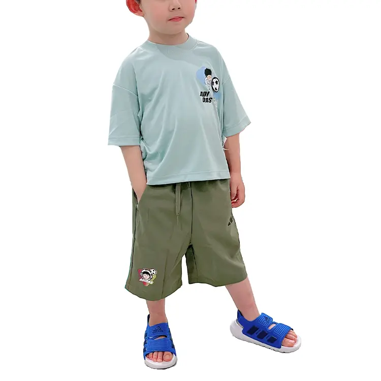 Adidas Повседневная спортивная одежда SS25 Green для детей 3-7 лет — фото 2