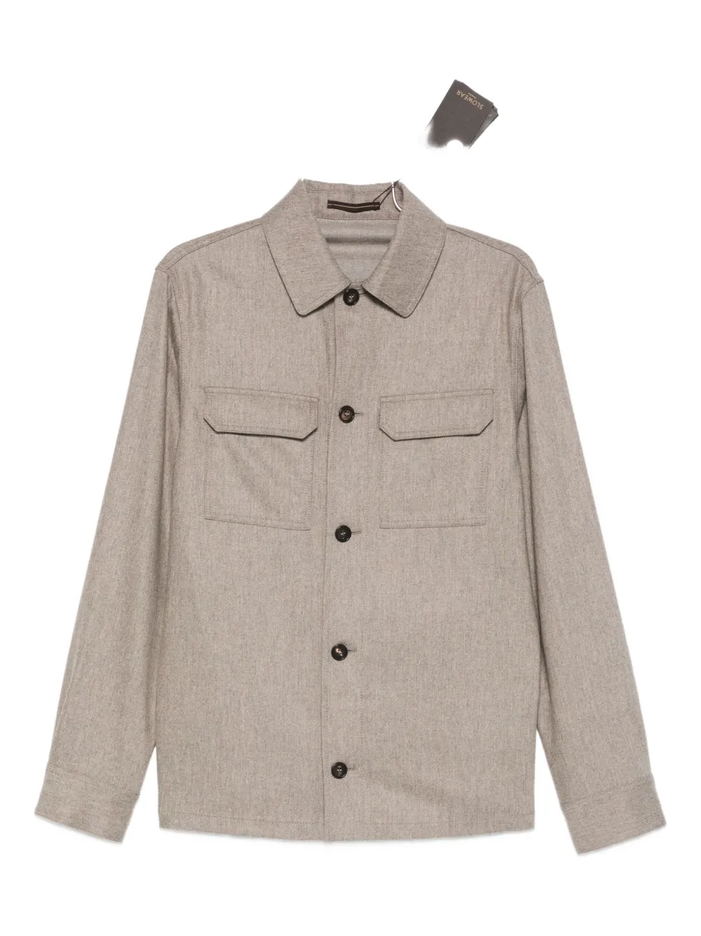 

Рубашка с нагрудными карманами Incotex, нейтральный