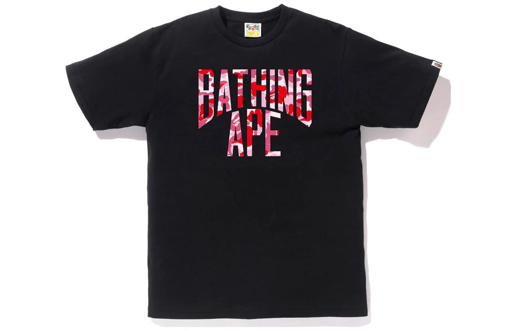Футболка Bape Abc Camo Nyc Logo A BATHING APE, белый красный — фото 4