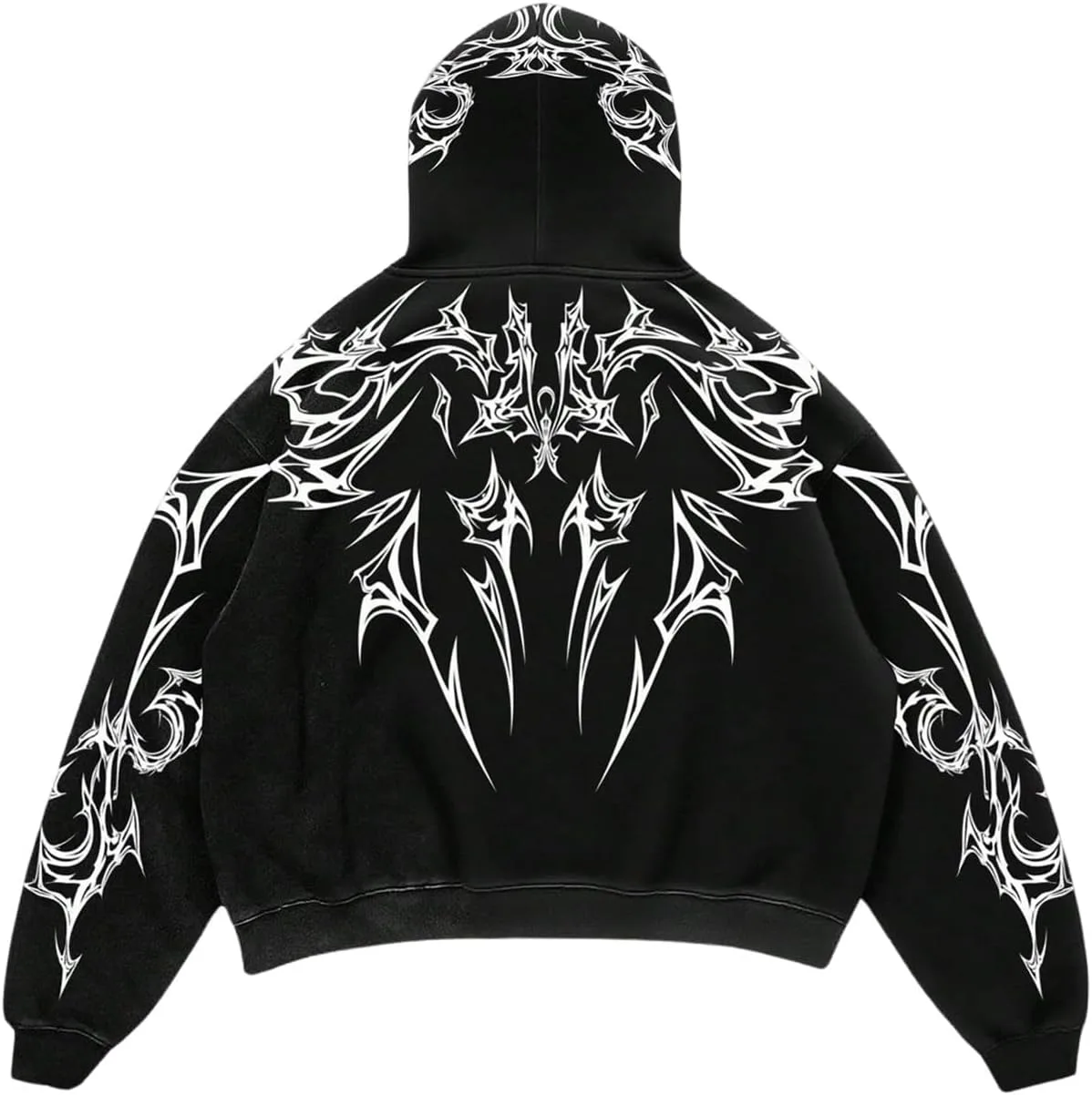 

GORGLITTER мужская Y2K худи с принтом и молнией