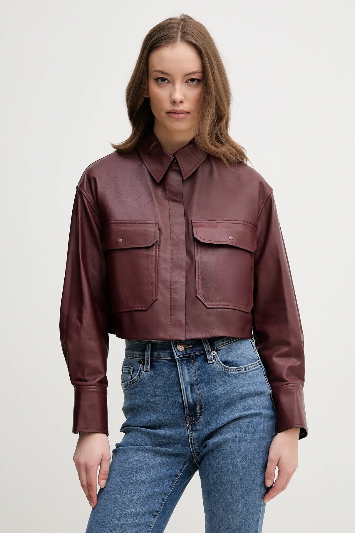 

Кожаная куртка Pedro del Hierro, бордовый