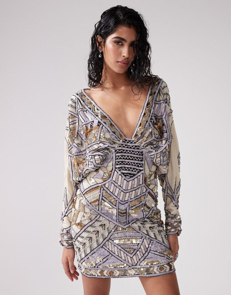 

Платье мини с отделкой «летучая мышь» ASOS DESIGN