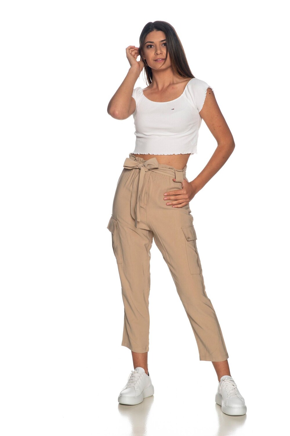

Брюки бежевого цвета Comfort-Fit Elegance Zee Lane